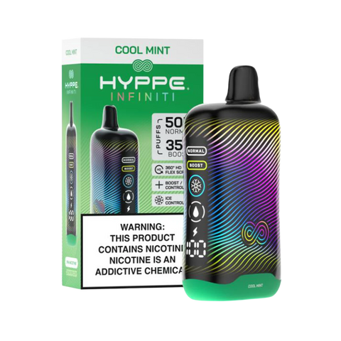 Cool Mint – Hyppe Infiniti in mint green for cool mint menthol flavor