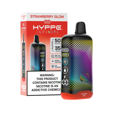 Strawberry Glow – Red Hyppe vape with strawberry and creamy notes