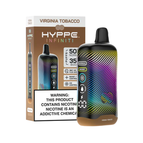 Virginia Tobacco – Hyppe Infiniti 50000 with classic tobacco-inspired design