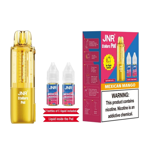 JNR Stellarc 100K Puff Disposable Vape Pod Mexican Mango flavor bold tropical mango with juicy sweetness