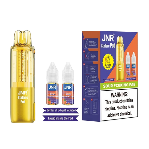 JNR Stellarc 100K Puff Disposable Vape Pod Sour Fcuking Fab flavor strong sour candy with fruity punch