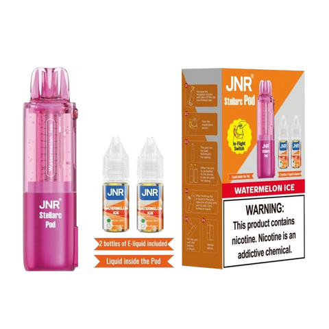 JNR Stellarc 100K Puff Disposable Vape Pod Watermelon Ice flavor juicy melon sweetness with icy refreshing finish