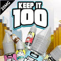 Keep It 100 Bar Salt 20mg vape juice bottle – 10mL salt nic flavor for pod systems