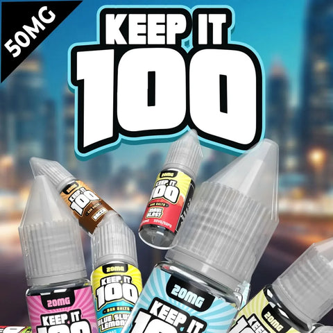 Keep It 100 Bar Salt 50mg vape juice bottle – high strength 50mg salt nic for pods
