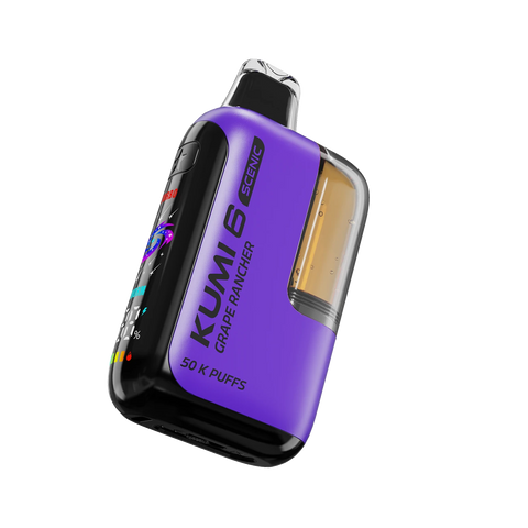 Kumi 6 Scenic 50k Vape in Grape Rancher flavor with sweet candy grape profile