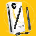 Logic Pro Vape Kit contents – includes stainless steel vape pen and USB charger