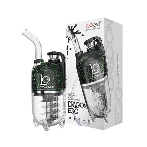 Lookah Dragon Egg in Black-Green Spatter – Urban camo-inspired design