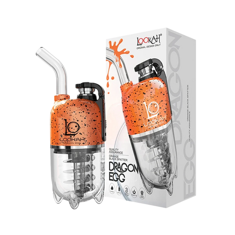 Lookah Dragon Egg in Orange-Black Spatter