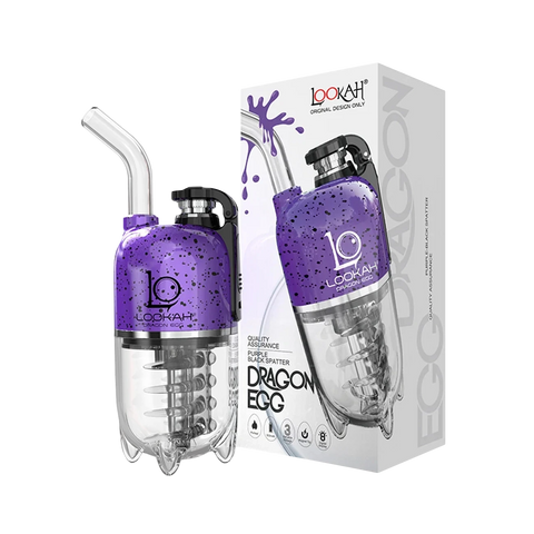 Lookah Dragon Egg Portable Rig in Purple-Black Spatter
