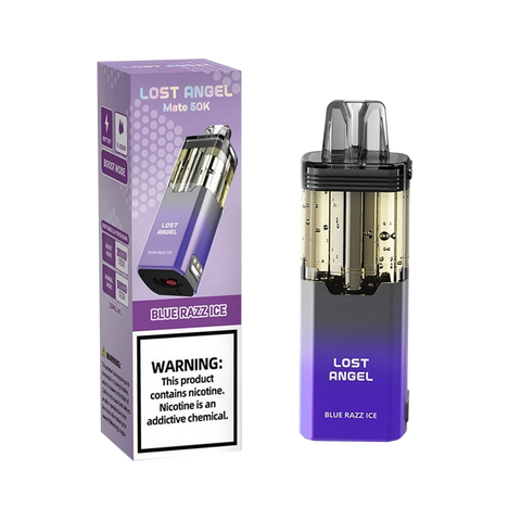 Lost Angel Mate 50K Puffs Pod Disposable Vape in Blue Razz Ice flavor