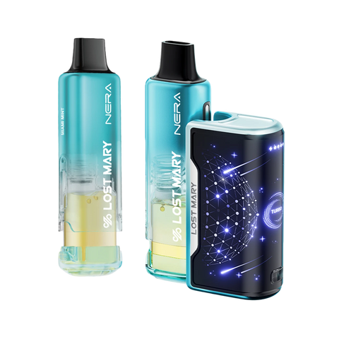 Miami Mint Lost Mary NERA Fullview 70K Kit with LED screen, mesh coils, and 800mAh battery