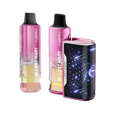 Pink Lemonade Lost Mary NERA 70K Fullview Disposable Vape (Kit) with 24mL capacity and dual vaping modes