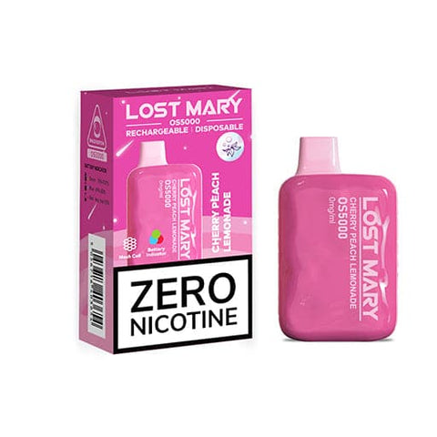 Lost Mary OS5000 Zero Nicotine Vape - Cherry Peach Lemonade
