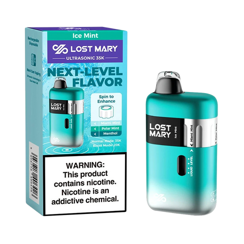 Lost Mary Ultrasonic Ice Mint Flavor - Menthol Fresh Disposable Vape