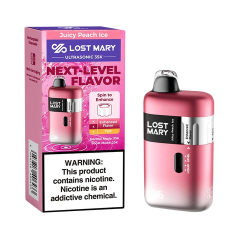 Lost Mary Ultrasonic Juicy Peach Ice Flavor - Sweet Peach with Icy Finish