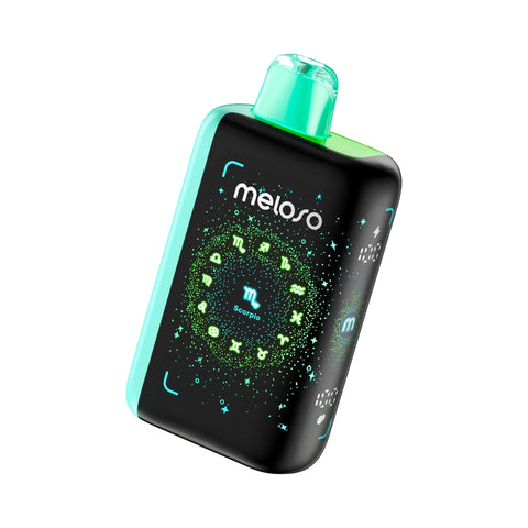 Geek Bar Meloso 30K Disposable Vape - Stone Freeze flavor for Scorpio. Chilled menthol with juicy stone fruits, offering up to 30,000 puffs.