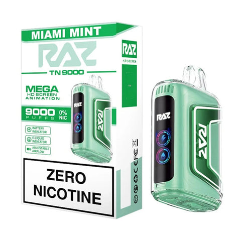 Raz Zero Nicotine Vape Miami Mint Flavored