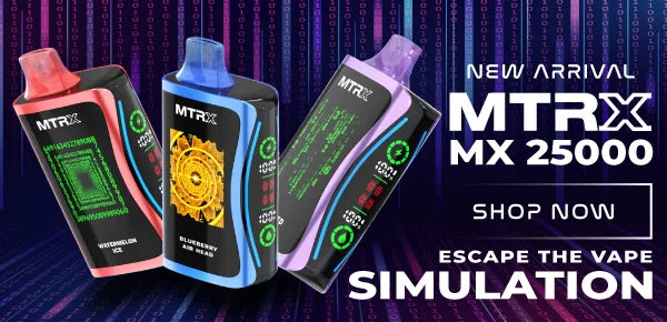 Mobile Banner version of new disposable vape MTRX 25000 puffs