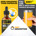 Herbify Mullein Drops – Fast-absorbing organic supplement mixable with juice, more convenient than capsules