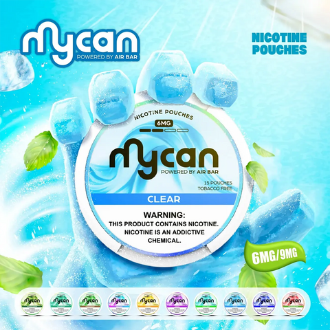 Mycan Nicotine Pouches – Tobacco-Free, 15 Count Can – Powered by Air Bar