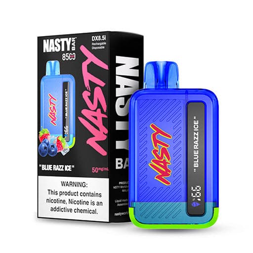 Taste the Blue Razz Ice Flavor in Nasty Bar DX8.5i Vape – Vape City USA