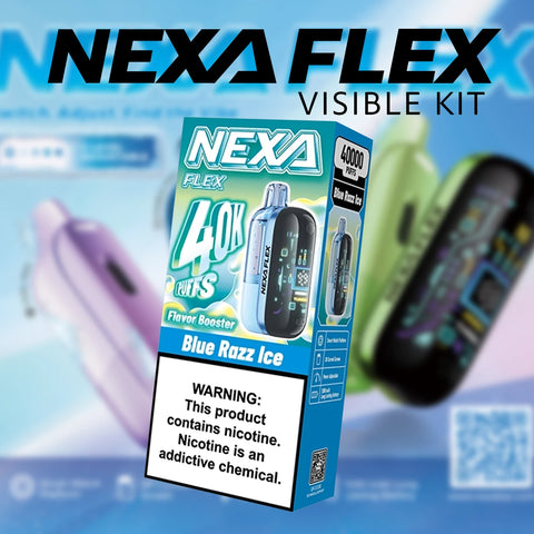 Nexa Flex 40K Puffs Kit Disposable Vape – Visible Edition with assorted flavors