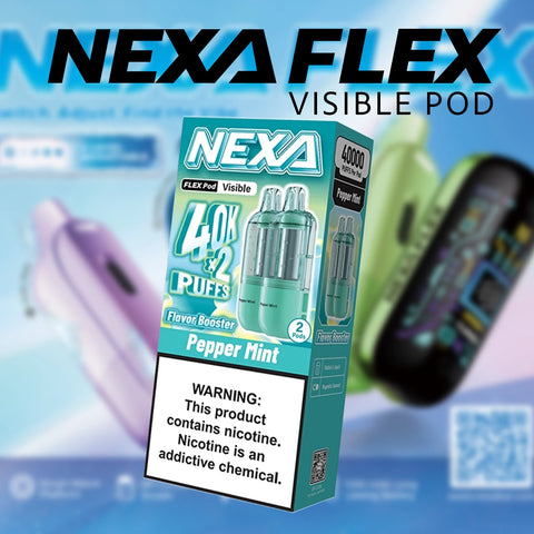 Nexa Flex 40K Puffs Pod Disposable Vape – Visible Edition with assorted flavors