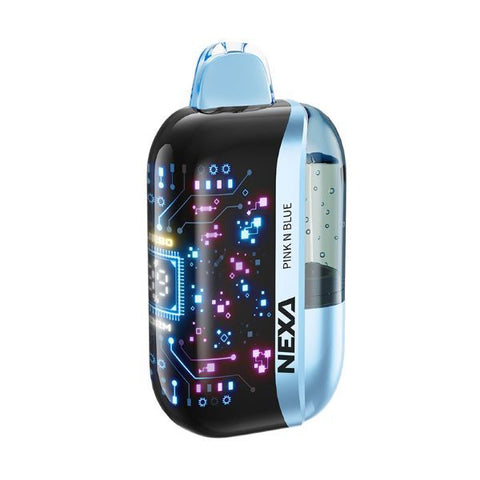 Pink N Blue Nexa Ultra 5000 delivers a cotton candy-inspired fusion of fruity sweetness and smooth clouds.