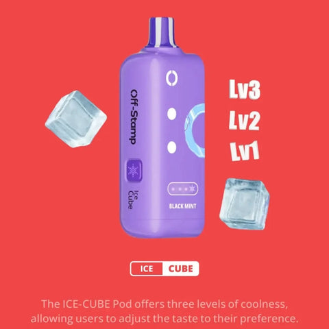 Off-Stamp Ice Cube Pod Disposable Vape – 25K Puffs, Dual Mesh Coil, Adjustable Coolness