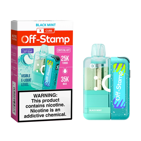 Black Mint flavor – icy menthol vape by Off-Stamp X-Cube