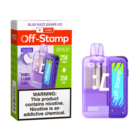Blue Razz Grape Ice – fruity and icy vape flavor by Off-Stamp