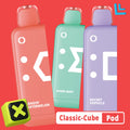 Off-Stamp Classic Cube Pod 25K disposable vape with assorted fruity and mint flavors