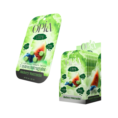 Opia Ultra 7-Hydroxymitragynine Tablets – Blue Raspberry – Fast-Acting Chewable 60mg