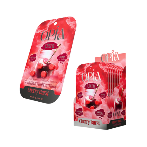 Opia 7-OH Kratom Tablets – Cherry Burst Flavor – Ultra Strength Chewable Format