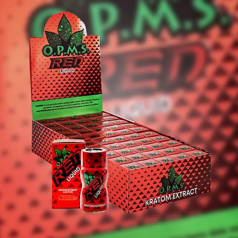 OPMS Premium Kratom Shots. Red Edition 50ct Box