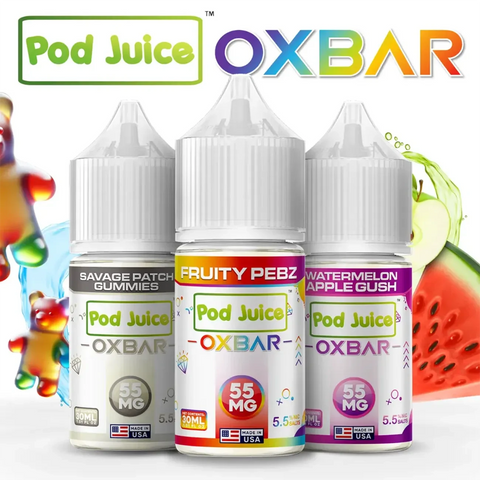 Oxbar x Pod Juice Synthetic Salt 30ml bottle - premium salt nicotine e-liquid for pod systems