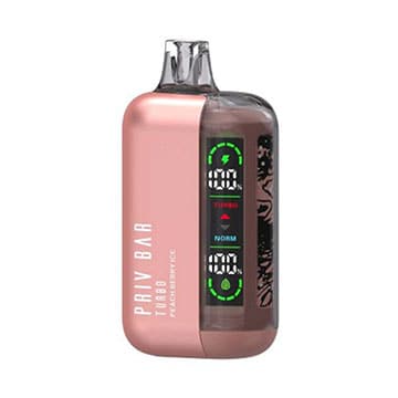 Front view of the Smok Priv Bar Turbo 15000 Peach Berry Ice flavor vape