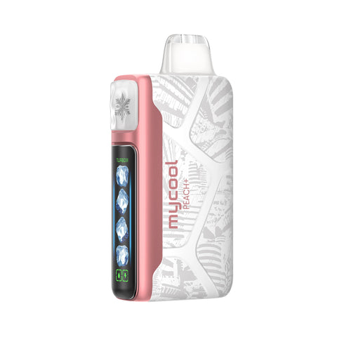 Adjust MyCool Disposable Vape 40K Peach+ flavor, blending sweet, ripe peach for a smooth and fruity vape experience.