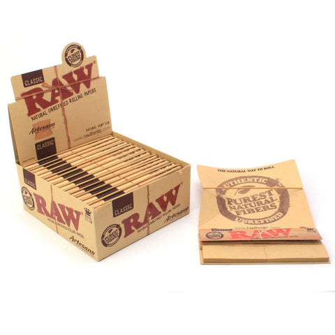 RAW CLASSIC ARTESANO KING SIZE SLIM ROLLING PAPERS PACK - Vape City USA - Smoking Accessories