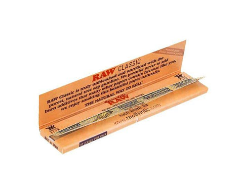 RAW CLASSIC KING SIZE SLIM ROLLING PAPERS 50CT BOX - Vape City USA - Smoking Accessories