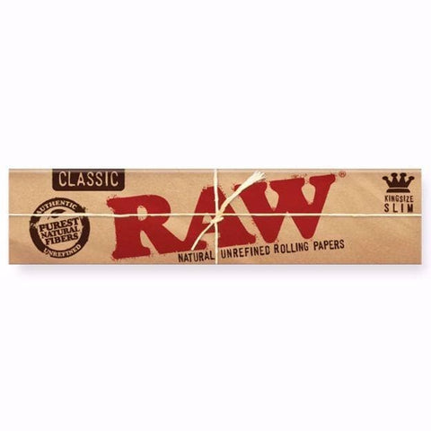 RAW CLASSIC KING SIZE SLIM ROLLING PAPERS PACK - Vape City USA - Smoking Accessories