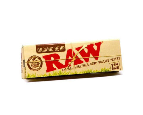 RAW ORGANIC HEMP 1 1/4 ROLLING PAPERS 24CT BOX - Vape City USA - Smoking Accessories