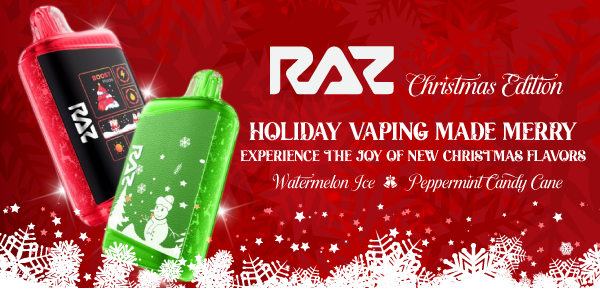 Now available the new Christmas Edition of Raz LTX with 25000 puffs