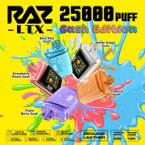 New Raz Edition. 5 flavors of RAZ LTX 25000 Gush Edition 