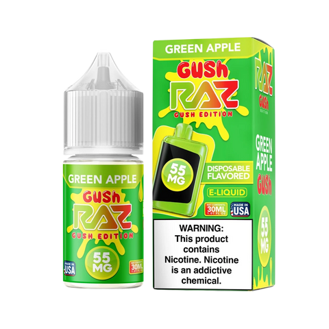 Raz x Pod Juice Green Apple Gush Nicotine Salt E-Liquid 30mL