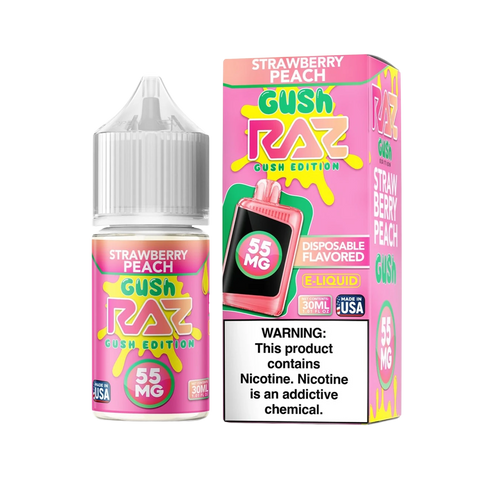 Raz x Pod Juice Strawberry Peach Gush Nicotine Salt E-Liquid 30mL