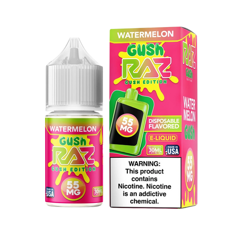 Raz x Pod Juice Watermelon Gush Nicotine Salt E-Liquid 30mL
