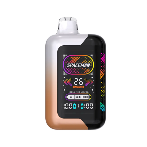 Smok Spaceman SP40000 Juicy Peach Watermelon flavor, blending ripe peaches and juicy watermelon for a sweet and satisfying vape.