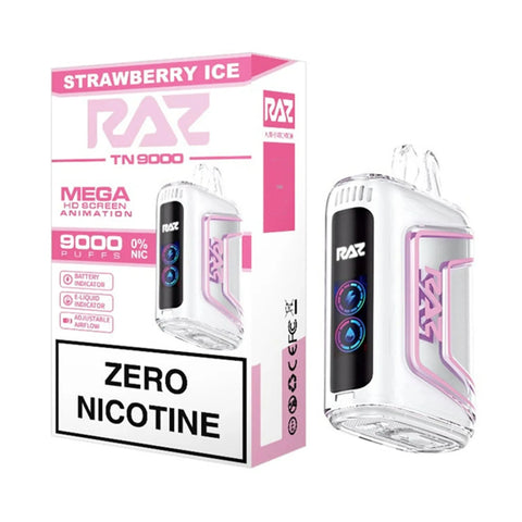 Raz Zero Nicotine Vape Strawberry Ice flavored