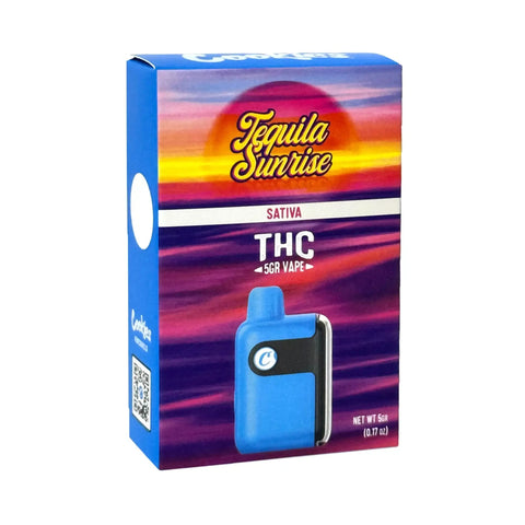 Tequila Sunrise flavor - Cookies THC Vape Sativa, 5g disposable with THC-A Liquid Diamonds and Delta-8.